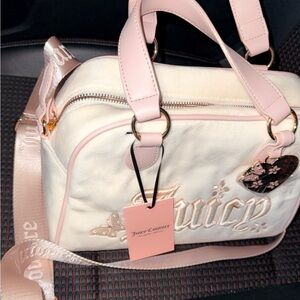 Juicy Couture Pink and Cream Travel Bag